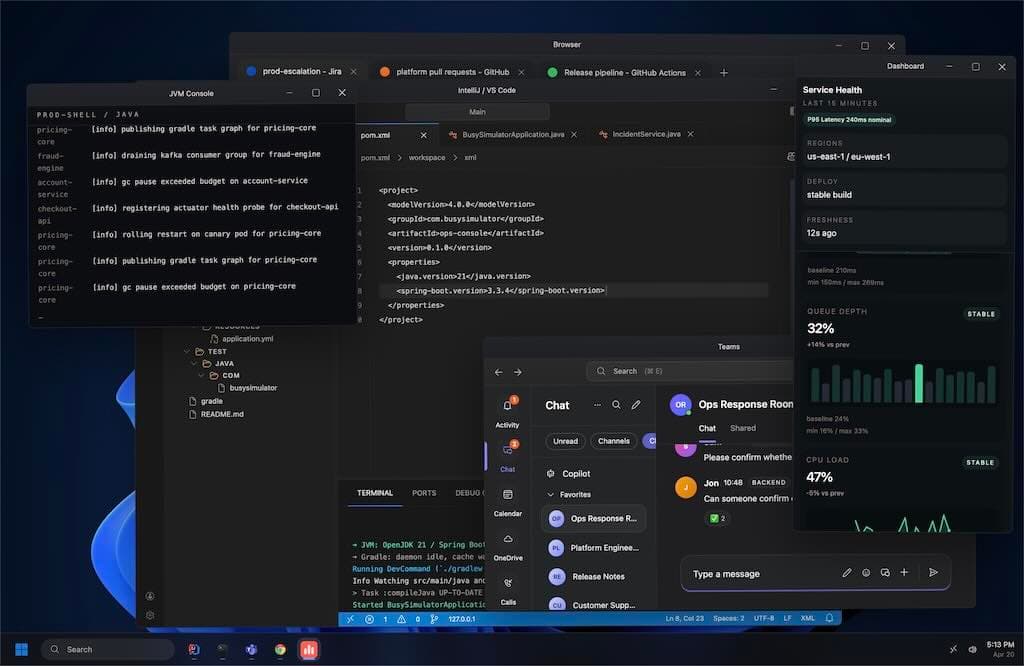 Privacy overlay desktop comparison between macOS and Windows